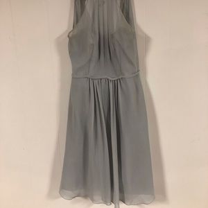 Grey halter neck dress w beaded neckline